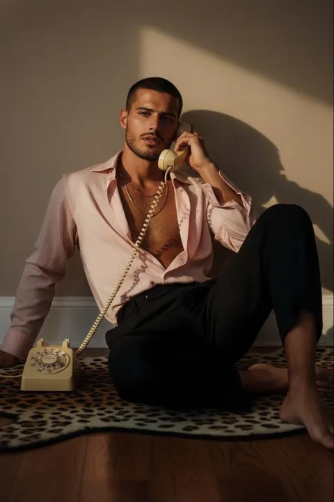 Vintage Phone Reclining Portrait