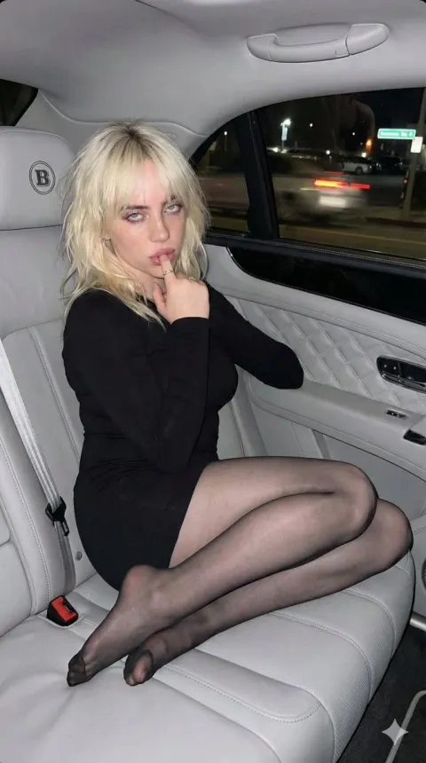 Redhead in Bentley Backseat