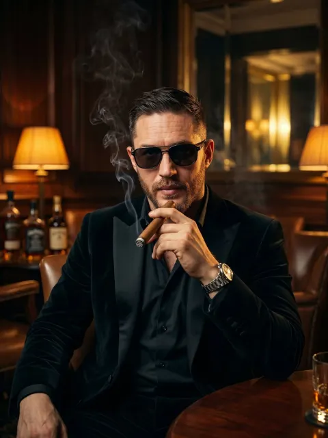 Cinematic Noir Crime Boss Portrait