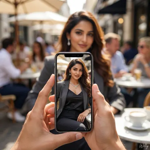 Stylish Outdoor Cafe Snapshot Moment