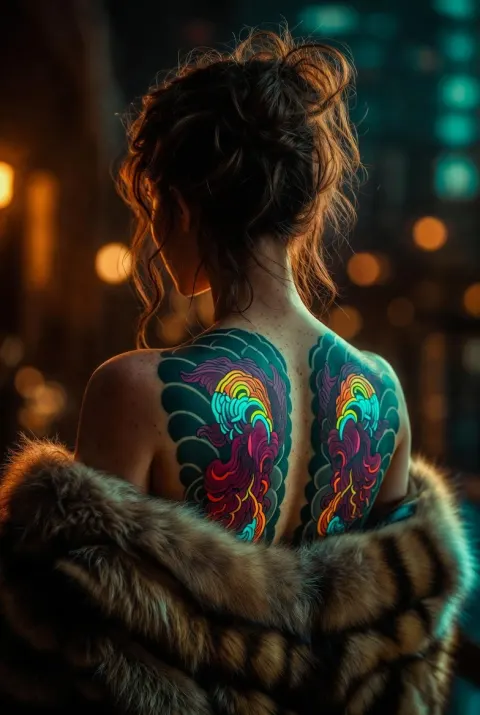 Neon Ink Cinematic Portrait