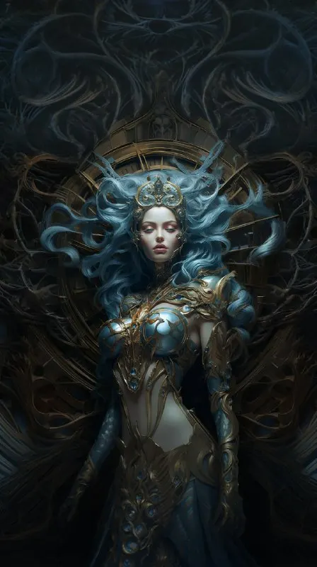 Iridescent Goddess of Time and Space Full Body Art