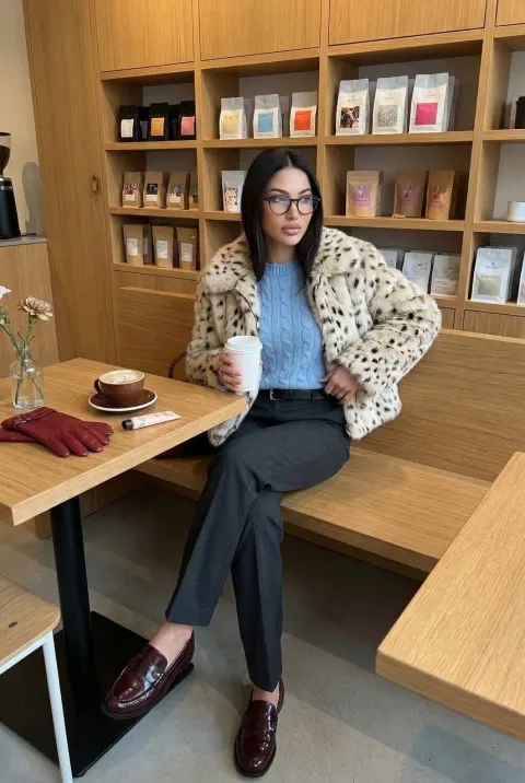 Stylish Cafe Lifestyle Portrait