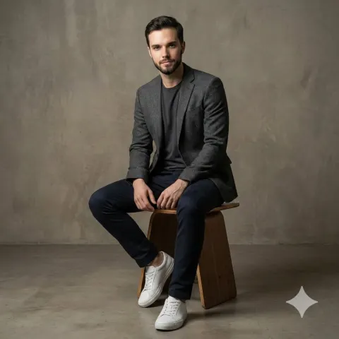 Photorealistic Male Studio Portrait