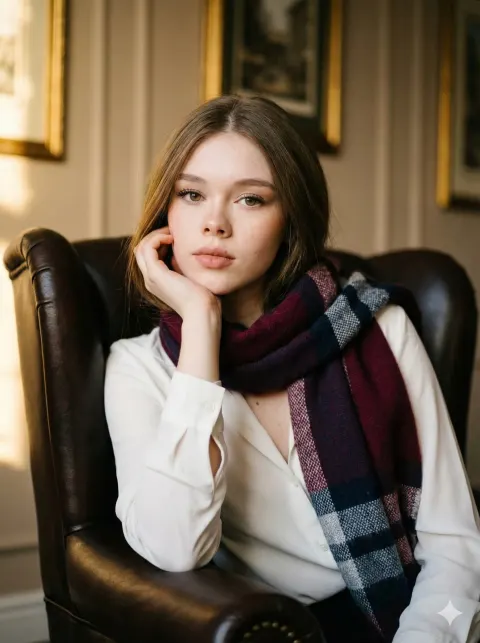 Luxurious Fashion Editorial Studio Portrait