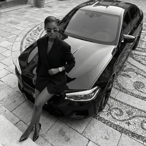 Black White BMW Fashion Editorial