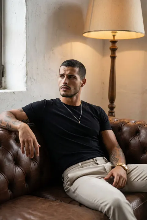 Masculine Chesterfield Lifestyle Portrait