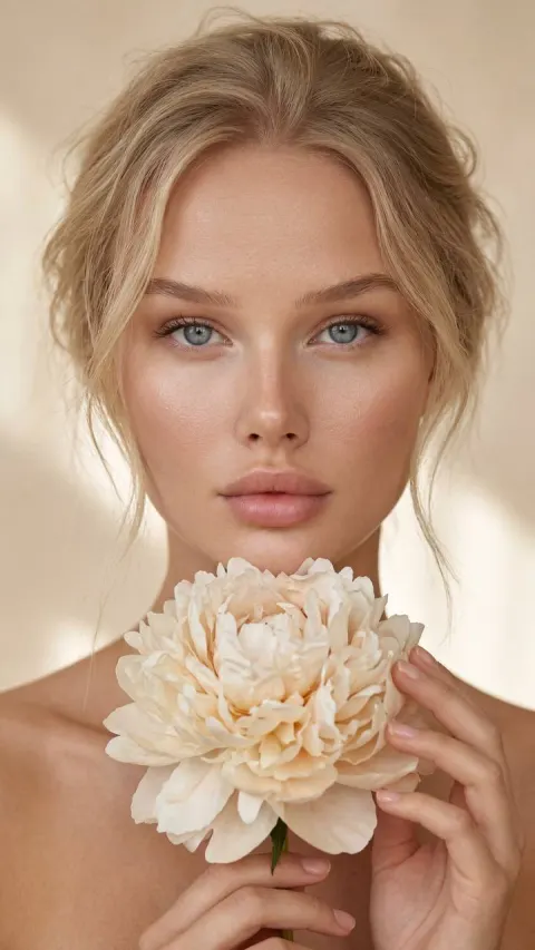 Ultra Realistic Peony Portrait