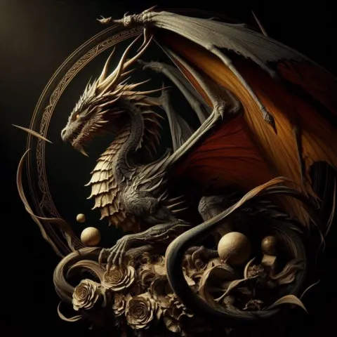 Academic Style Dragon With Dramatic Gothic Lighting