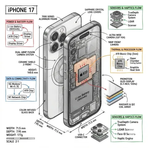 Technical Isometric Infographic Breakdown