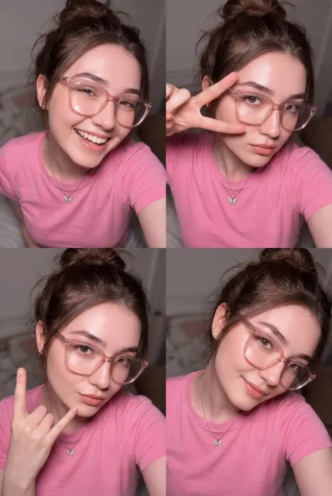 Four Panel Flash Portrait Collage