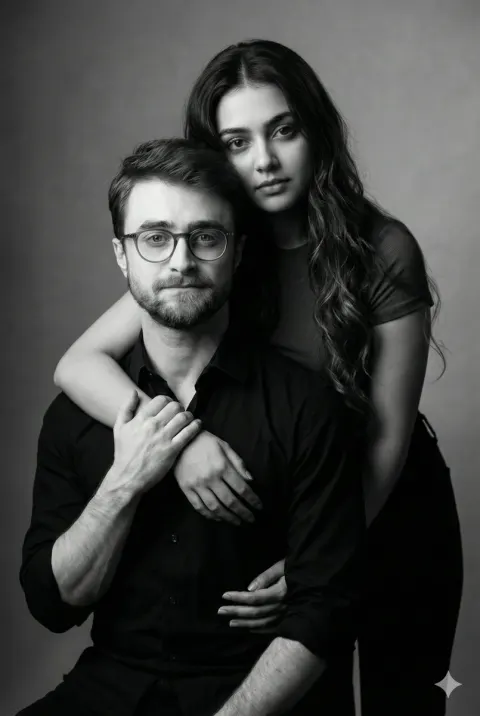 B&W Couple Art Portrait