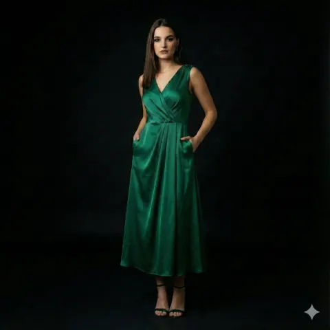 Bold Fashion Editorial Studio Portrait