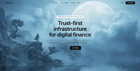 SciFi Moon Landscape And Fintech UI
