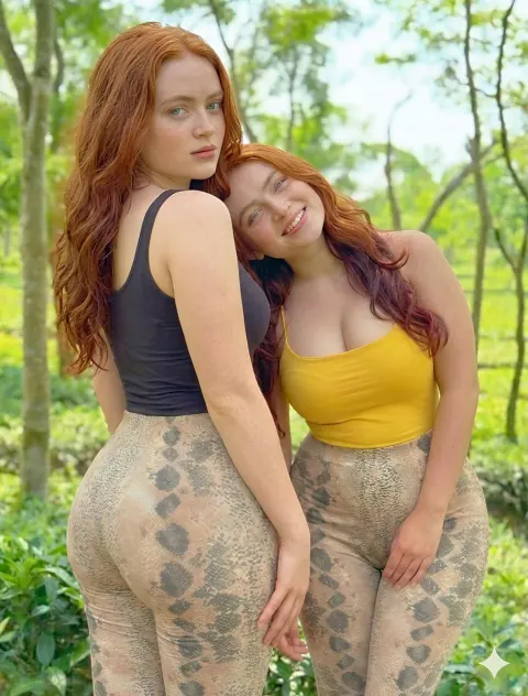 Redhead Duo Forest Portrait