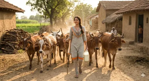 Golden Hour in an Indian Village