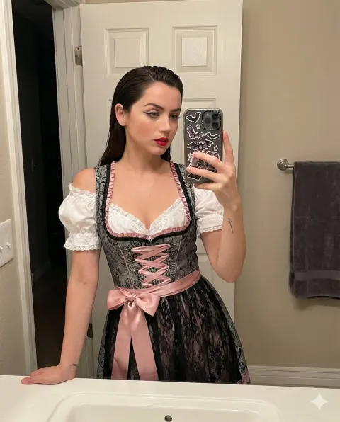 Gothic Dirndl Mirror Selfie