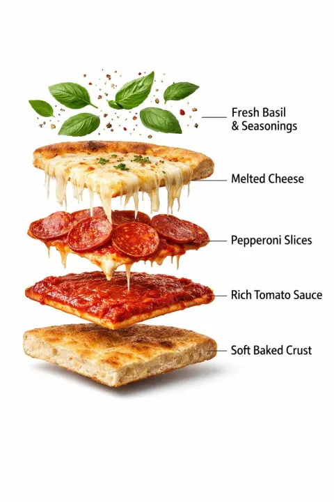 Pizza Ingredient Explosion Animation