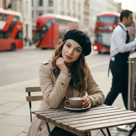 Early Spring Cafe Morning Portrait