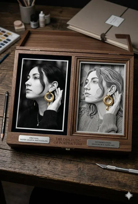Dialectic of Portraiture Paper Art
