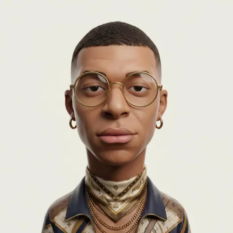 Bold 3D Caricature Style Portrait