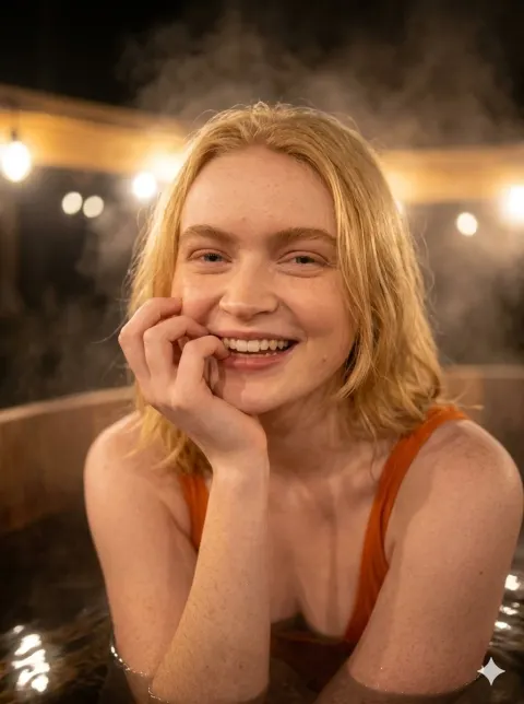 Steamy Night Tub Portrait