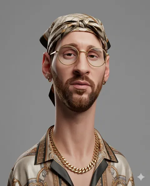 Exaggerated 3D Caricature Portrait