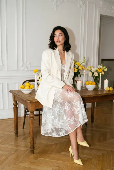 Lemon Yellow Luxury Editorial Portrait