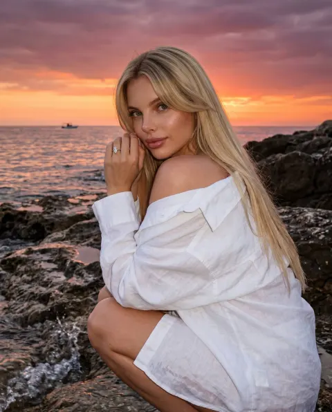 Golden Hour Coastal Portrait