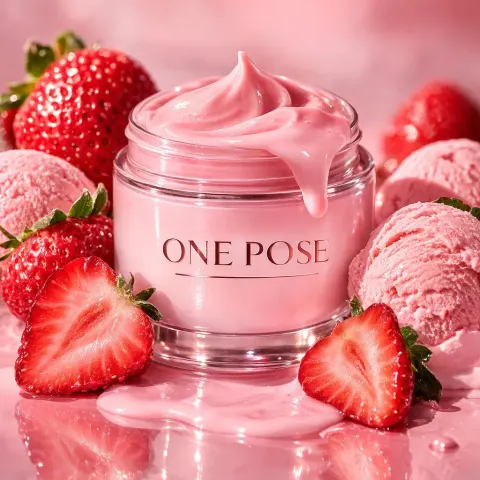 Strawberry Luxury Skincare Photography