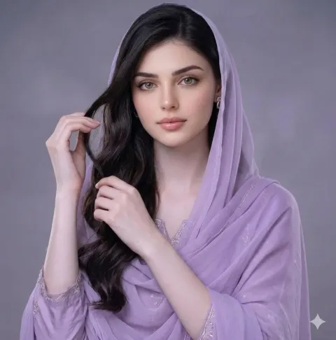 Lavender Elegance Fashion Portrait