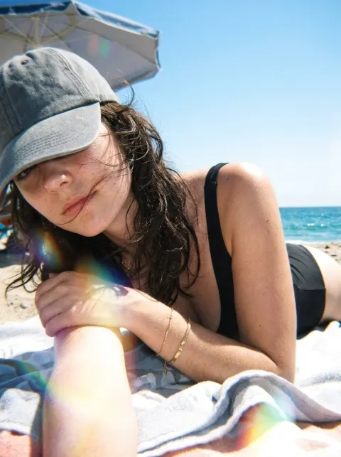 Dreamy Beach Selfie Portrait