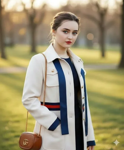 Golden Hour Blue Eyes Fashion Portrait
