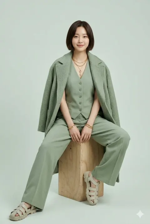 Sage Green Fashion Editorial