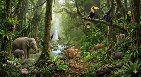 Rainforest Realm: Tiger's Kingdom