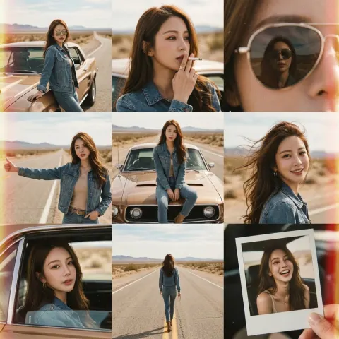 Vintage Road Trip Collage