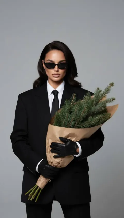 Power Woman Winter Fashion Portrait