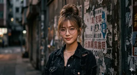 Urban Portrait of a Stylish Young Woman