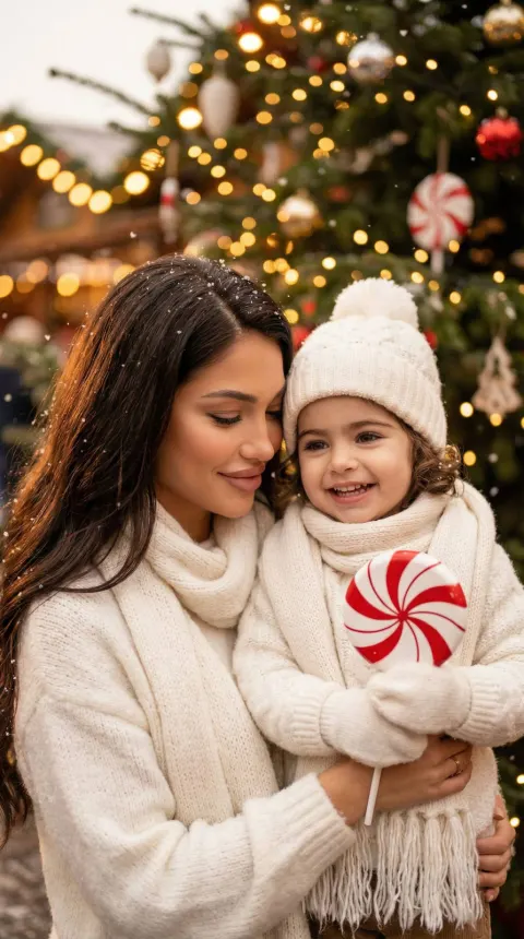 Cozy Winter Mother Child Bond