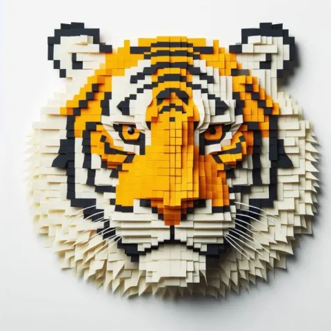 Tiger Postit Art Creation Jungle