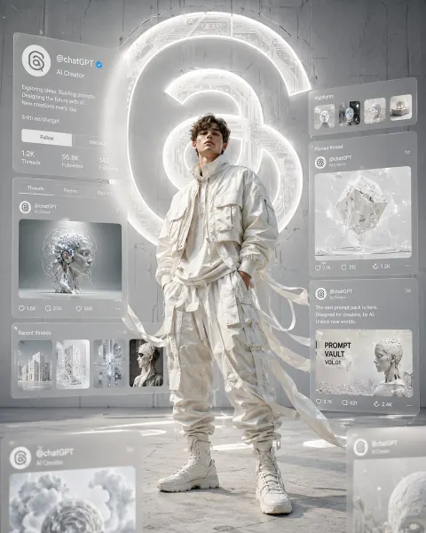 Futuristic Techwear Fashion Editorial Art