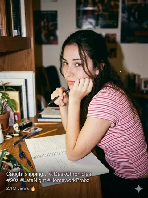 Ultra-realistic Vintage Student Portrait