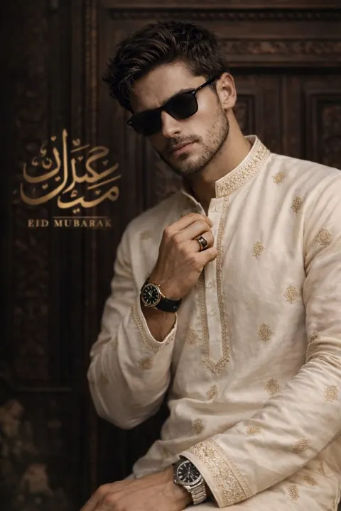 Stylish Eid Kurta Fashion Portrait