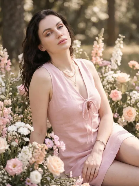 Romantic Floral Portrait Dream