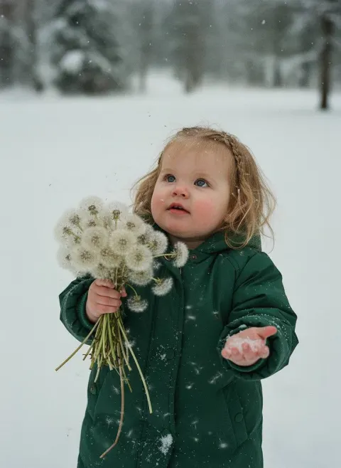 Dreamy Winter Girl Portrait