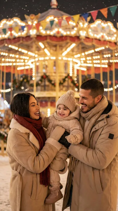 Cozy Winter Carousel Family