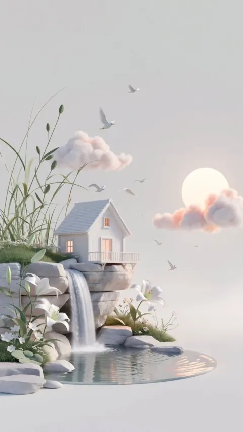 Dreamy Cliff Cottage Wonderland