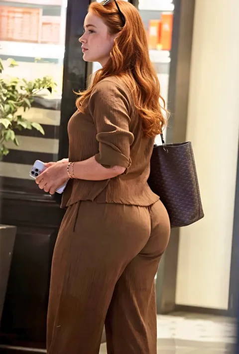 Confident Redhead in Modern Interior