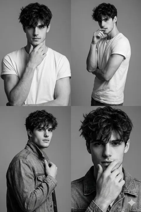 Monochrome Editorial Grid Portrait