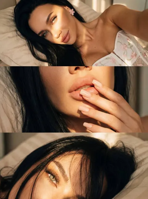 Golden Hour Romantic Triptych Portrait